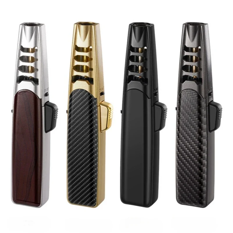 Metal Windproof High Flame Lighter, Turbine Torch, Gas Jet Welding Gun, Lighter, Outdoor Portable Barbecue Kitchen Ignition Gun - Image 5