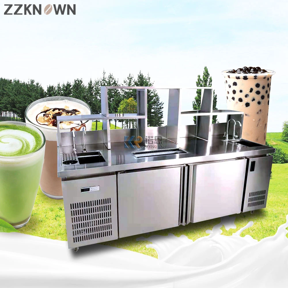 Bubble Tea Bar Commercial Water Bar Counter Stainless Steel Bar Cabinets Cocktail Bar Station Good Design