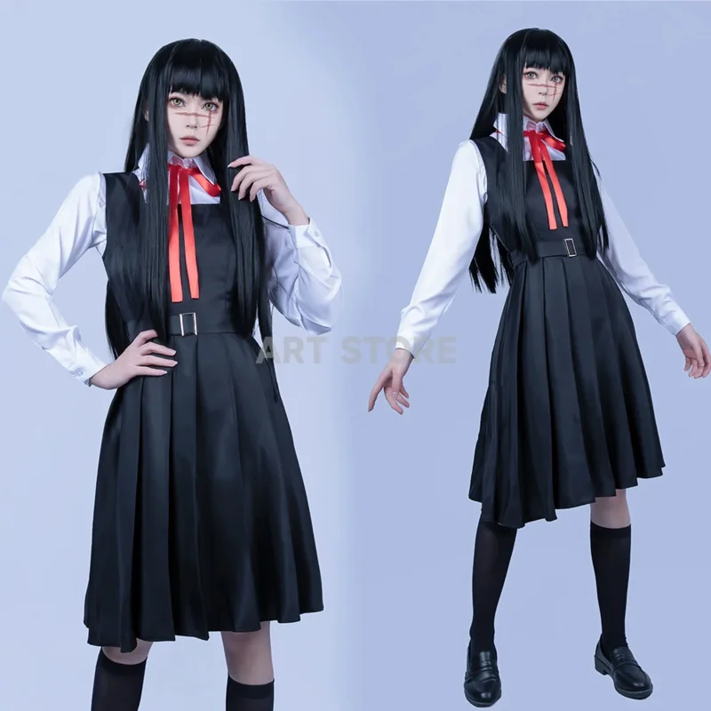 Mitaka Asa Cosplay Anime Chainsaw Man Cosplay Mitaka Asa Costume Dress Black Red Tie Women Uniform Halloween Clothes Women IA319