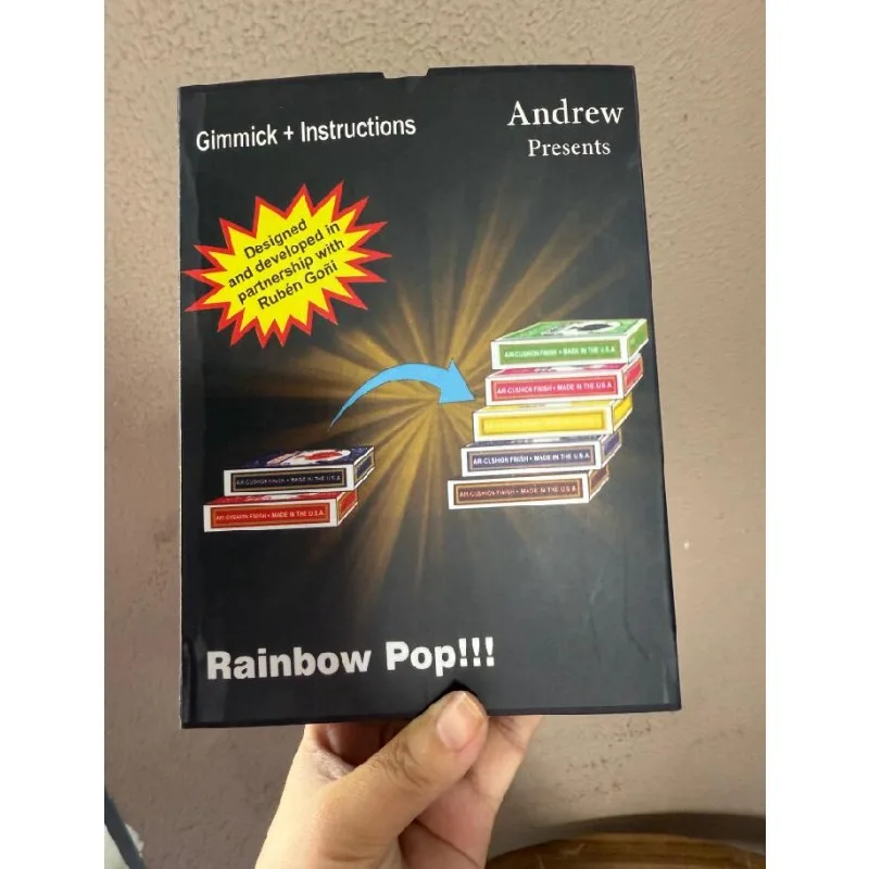 

RAINBOW POP (уловки и онлайн-инструкции) Эндрю Мэджик Покерная карта Волшебные трюки Иллюзии Уличная магия Реквизит Волшебник Развлечения
