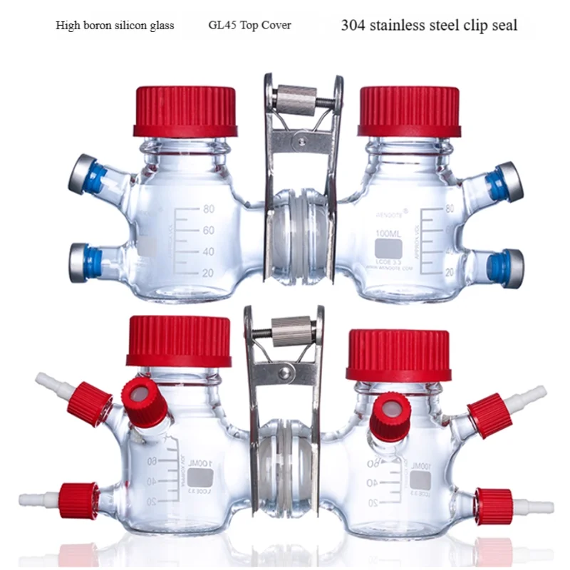 MFC microbial fuel cell reactor glass chemical electrolytic cell electrolyzer double chamber three chamber anaerobic reactor
