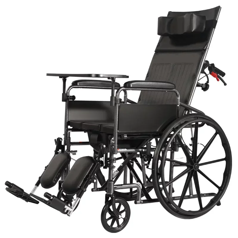 Wheelchair with toilet for the elderly Cart Multifunctional folding light full lying stroke hemiplegia scooter
