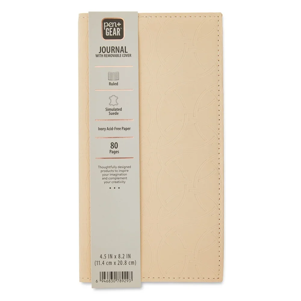 Simulated Suede Journal Embossed Cover 80 Ruled Pages Compact Notebook Portable Writing Diary Ideal Students Travel and Gifts