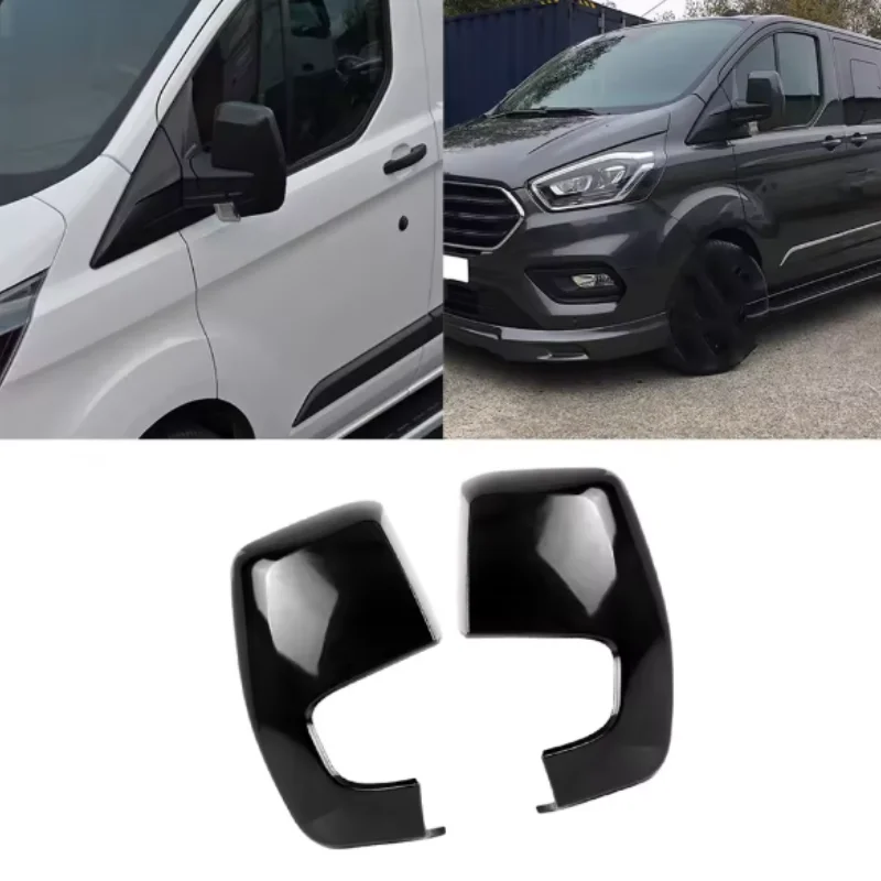 

Car Carbon Rear View Rearview Side Glass Mirror Cover Trim Side Mirror Caps For Ford Transit 2017-2023/Tourneo Custom 2016