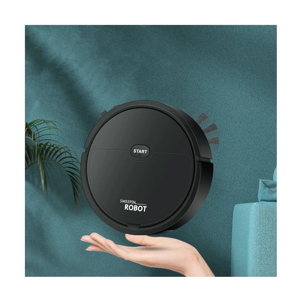 USB Smart Multi-Function Sweeping Robot Vacuum Sweeping Mopping 3-In-1 All-In-One Vacuum Cleaner,Black