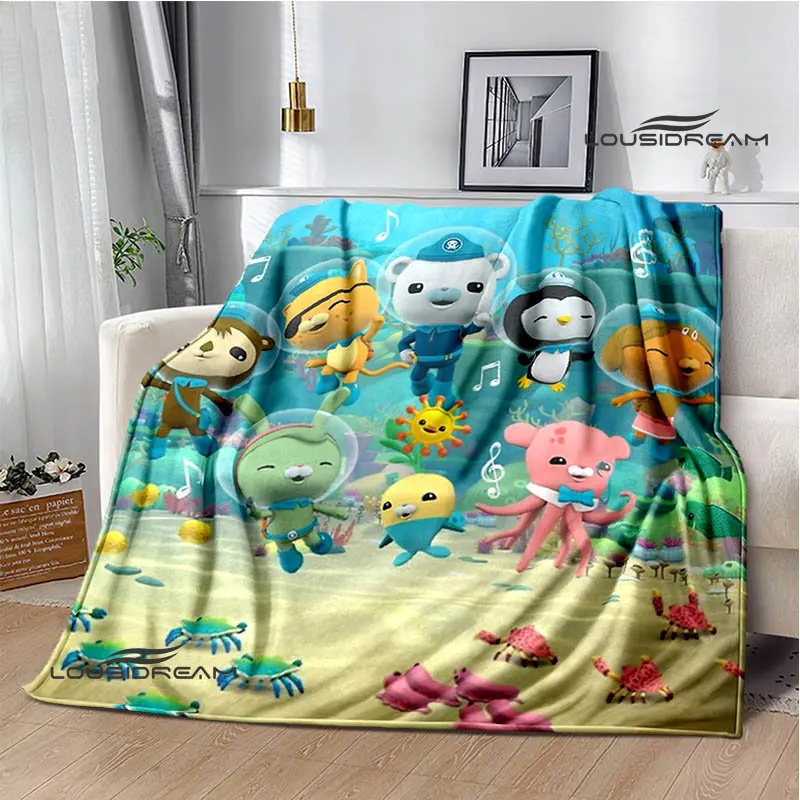 The Octonauts  cartoon Blanket Picnic Blanket Thin Blanket Flannel Soft and Comfortable Home Travel Blanket Birthday Gift