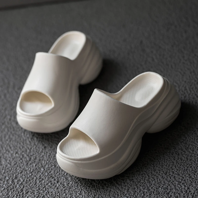

High Heel Slippers for Women Summer Platform Shoes Ladies Comfort Casual Open Toe Thick Sole Beach Slides Sandals Footwear