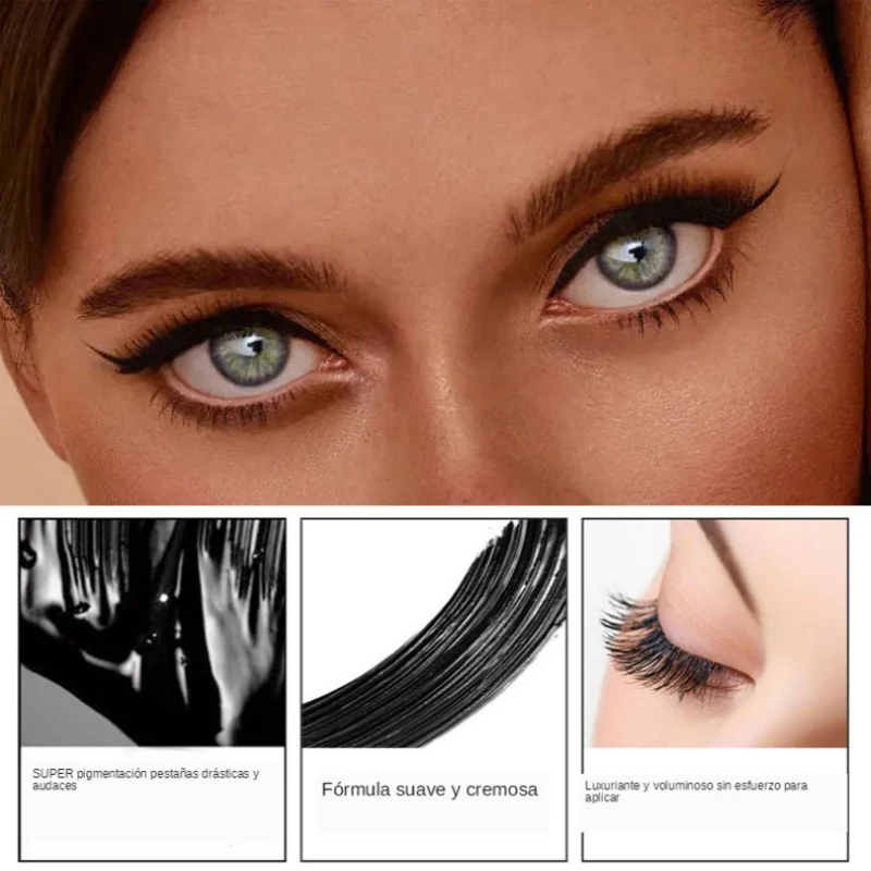 Occhio spesso 5D impermeabile Nero 24 ore di arricciatura lunga Trucco naturale spesso impermeabile Occhio ad asciugatura rapida Nero