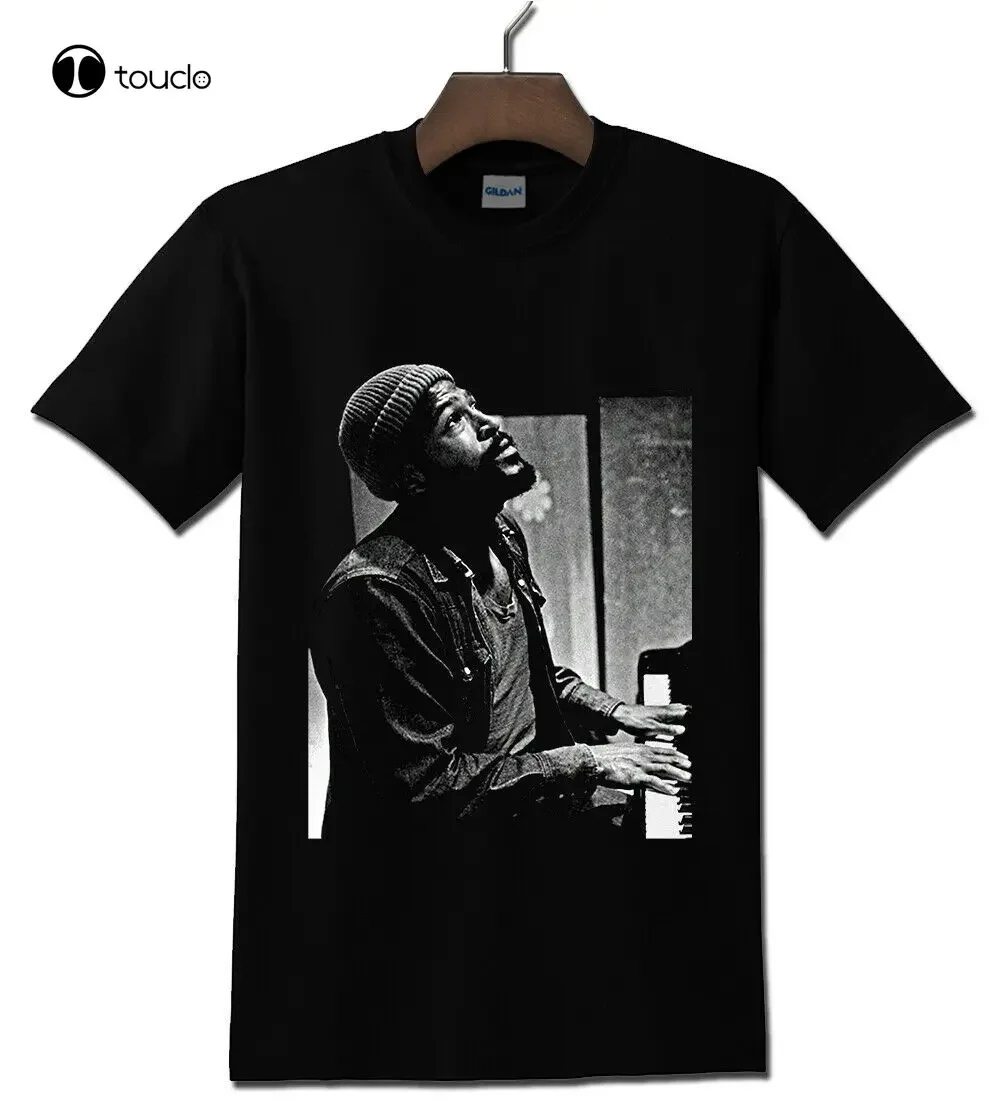 Marvin Gaye Black T-Shirt S - 2Xl Tee Shirt Custom Aldult Teen Unisex Digital Printing Tee Shirt Fashion Funny New Unisex