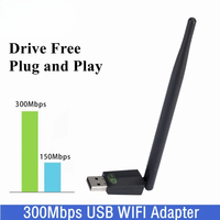 300Mbps WIFI Adapter Wireless Network Card Play and Play Mini USB Wi Fi Adapter LAN Wi-Fi Receiver For PC Windows