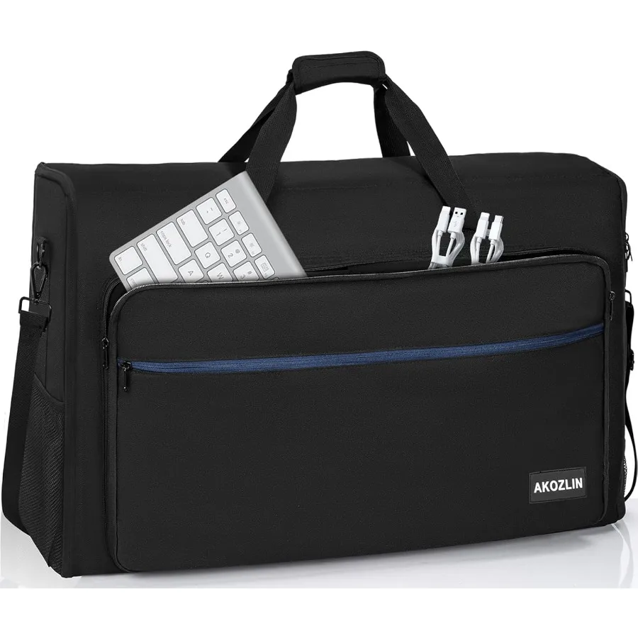 

AKOZLIN ЖК-экраны, телевизоры, транспортная большая сумка для дисплеев 27–32 дюйма, мягкий дорожный футляр для переноски монитора, НЕ ДЛЯ IMAC с плечом