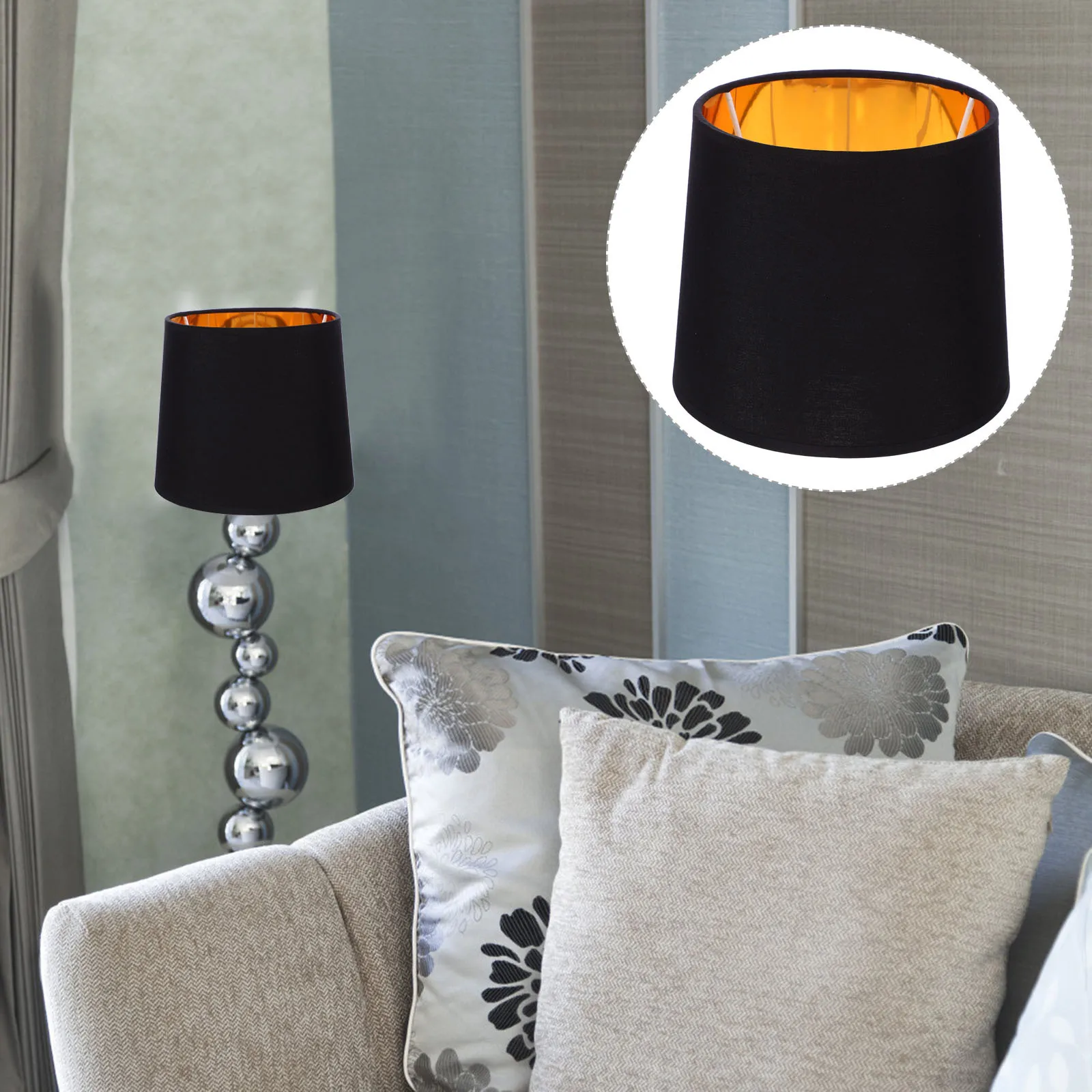 

Linen Lampshade Replacement Round Table Lamp Cover Decorative Lampshade for Bedroom Living Room Lamp Shade