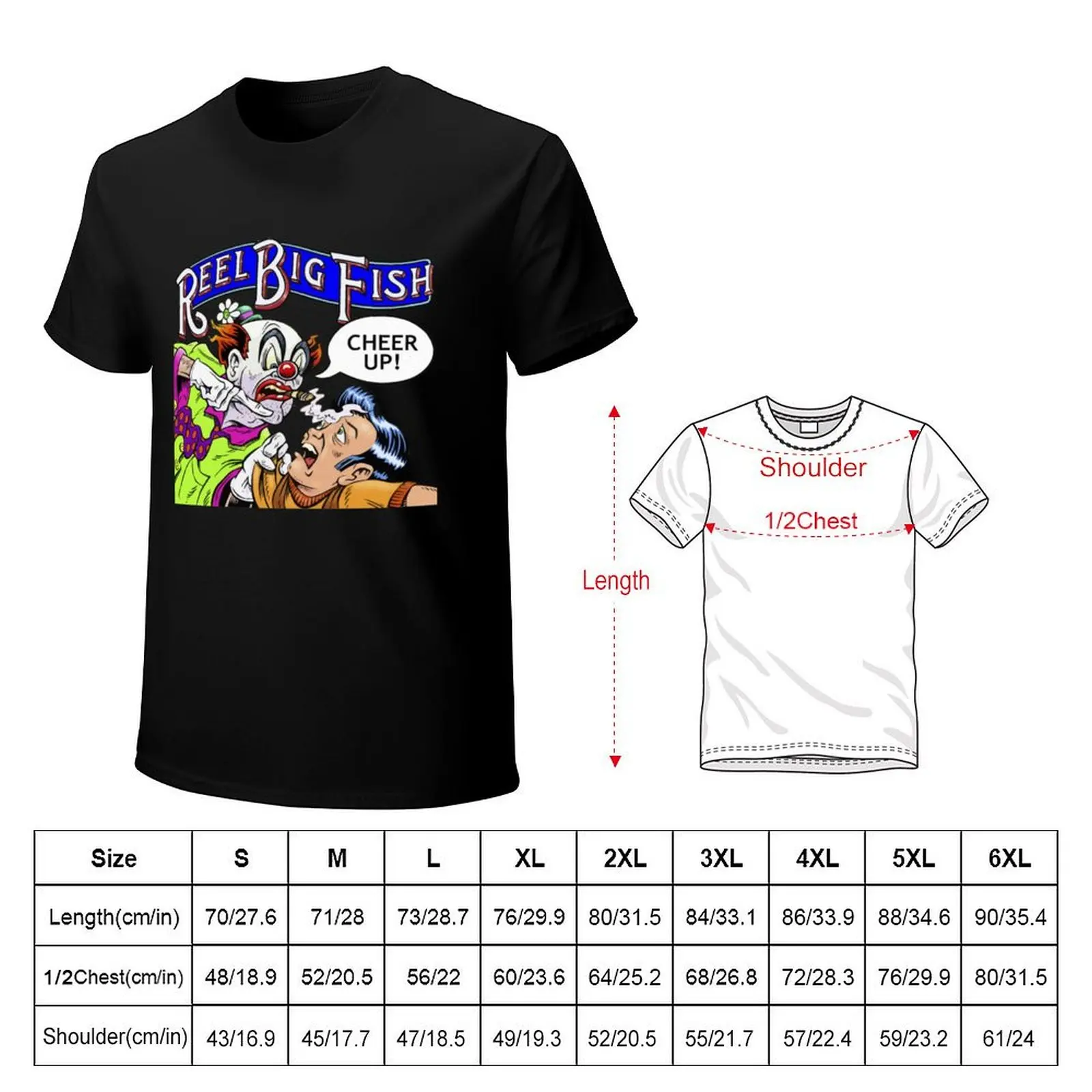 Cheer Up Reel Big Fish T-Shirt plus sizes summer top tees tshirts for men