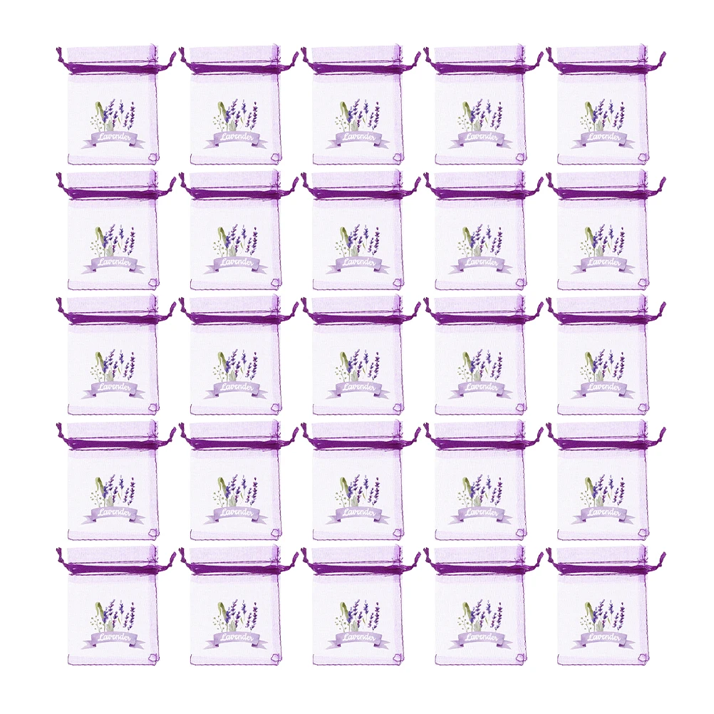 

50Pcs Empty Sachet Bags Organza Drawstring Lavender Aroma Gauze Storage Treats Party Bags For Wedding Dried Flower Storage