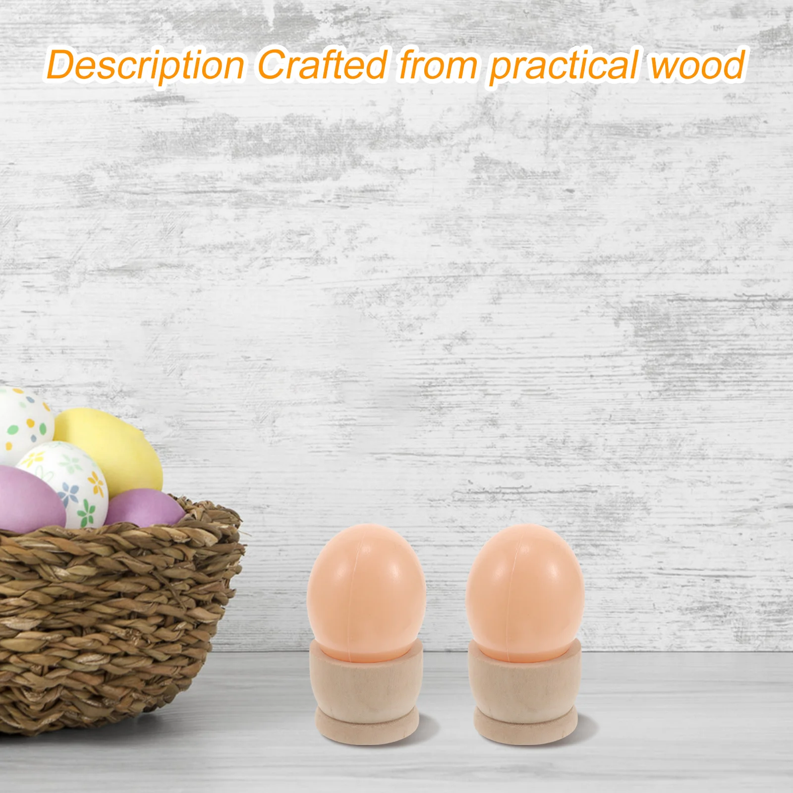 

8Pcs Wooden Goblet Shaped Egg Holder Rustic Egg Stand Display Cup Holder for Kitchen Dining Countertop Organizer