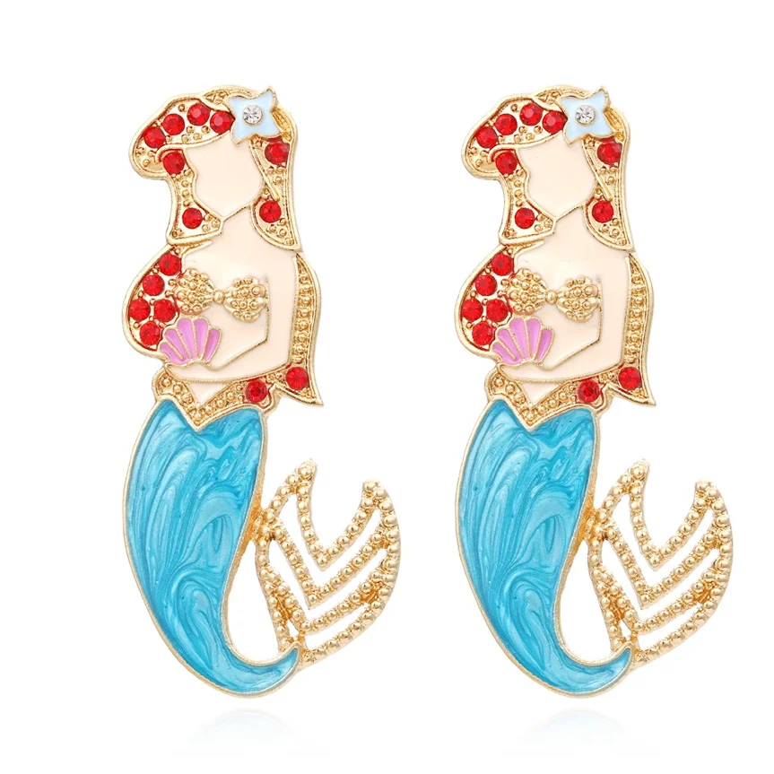 2024 New Cute Cartoon Mermaid Earrings