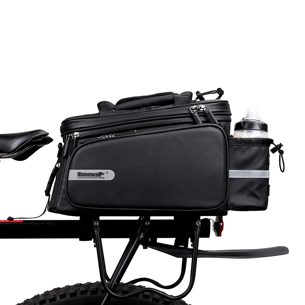 

Rhinowalk Custom Size Expandable Rear Seat Cargo Pannier Bag Bike Cargo Trunk Bag with Rear Seat for Fat Bikes