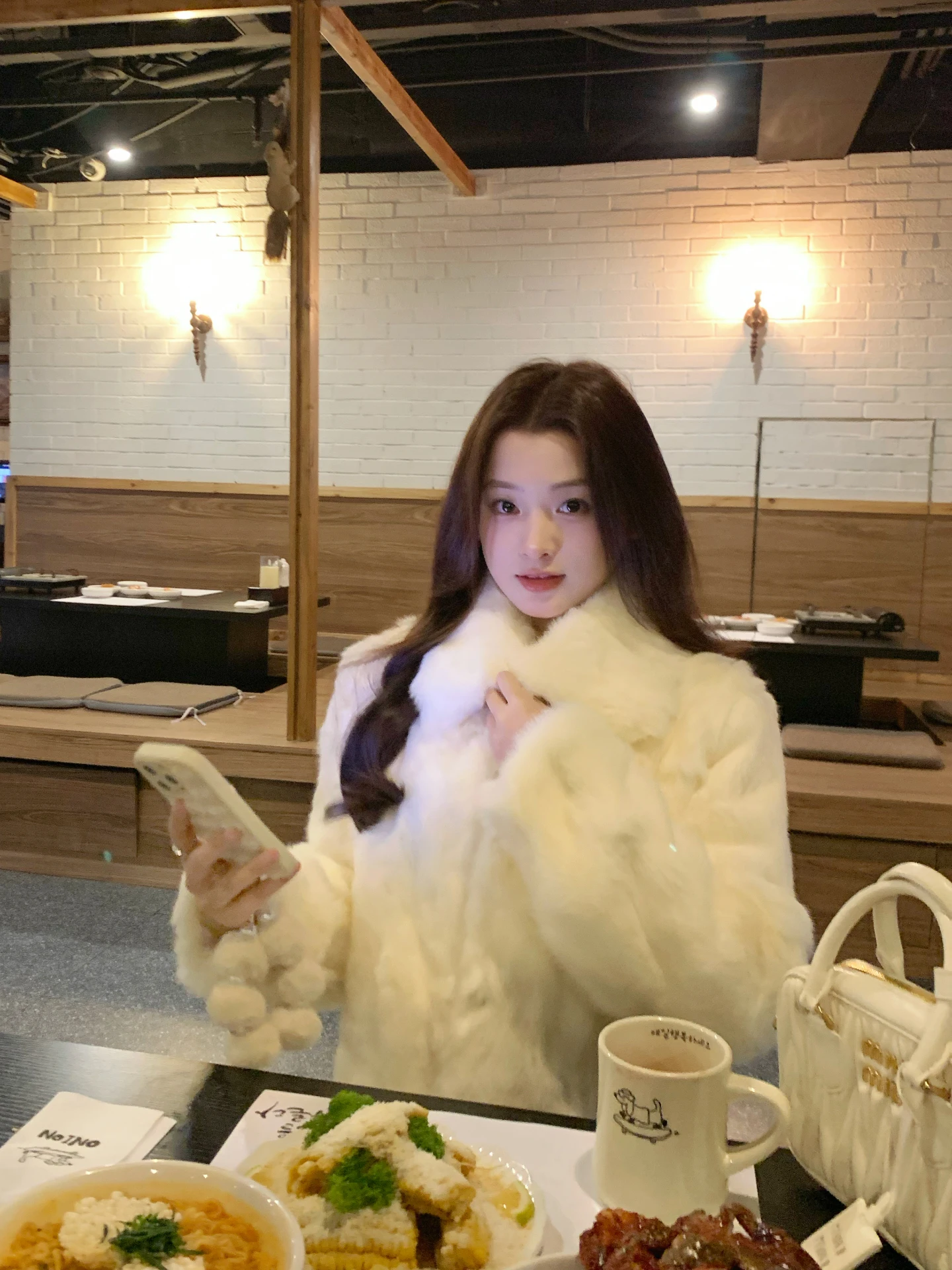 

Banana Full Length Real Rabbit Fur Coat Women Winter Fur And Leather Inteated Turn-down Collar Fem Model High-ade Swee...