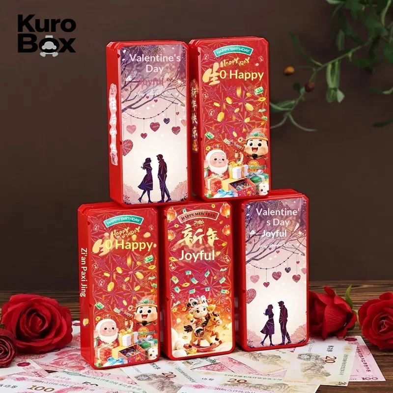 New Viral Money Spray Machine Surprise Birthday Gift Cash Launcher Bouquet Cake Creative Wedding Party Red Envelope Prop Toy