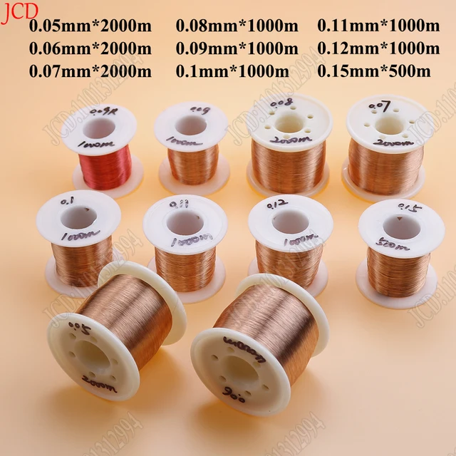 1 rolka drutu miedzianego lakierowanego 0,05 mm-0,15 mm kabel drut miedziany drut elektromagnetyczny emaliowany drut miedziany uzwojenie cewki drut miedziany