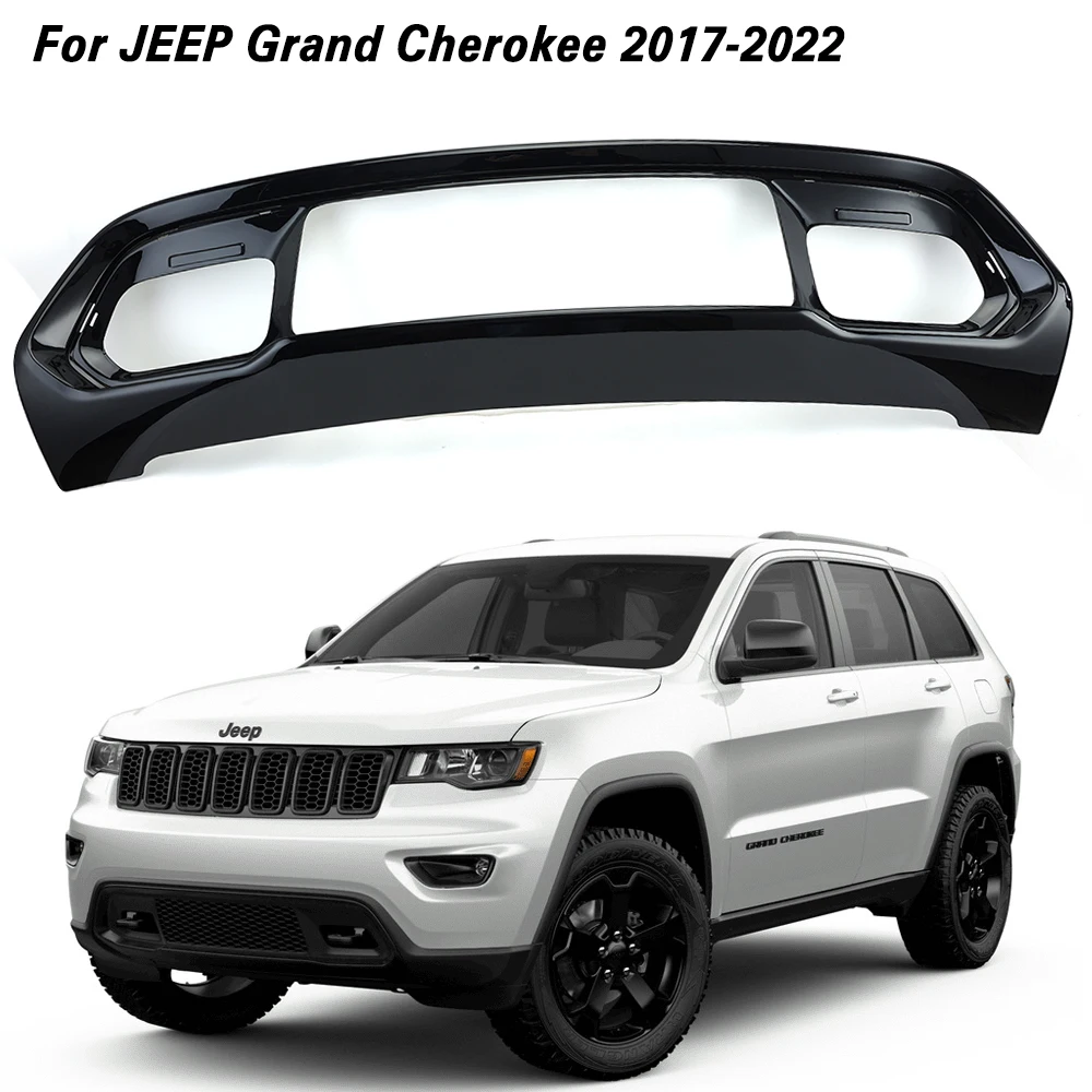 

Front Bumper Lower Fascia Grille Frame for Jeep Grand Cherokee 2017-2022 ABS Black 5YL32TZZAA Chrome 5ZM53SZ0AA Grille Strips ﻿