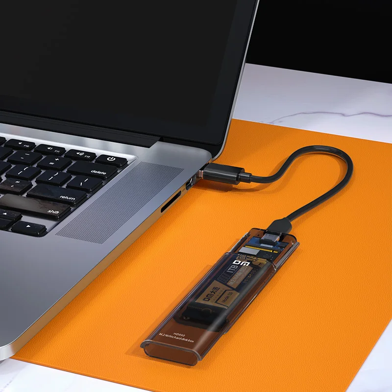 DM M.2 NVME SSD 10Gbps to USB 3.1 Type-C Converter Adapter Enclosure Case Solid State Hard Disk Box HD990