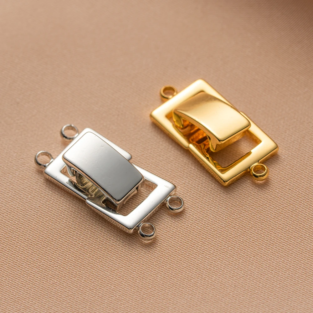 2 stuks 14K vergulde gelaagde sluiting 2 strengen ketting gelaagdheid sluiting ketting connectoren bar links schuifslot voor sieraden maken
