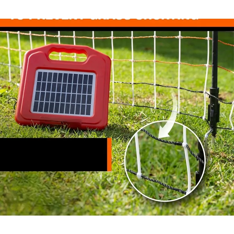 50M Long 60CM High Pass Electric Rabbit Net Farm Electronic Poultry Fence D-Fence - Durable Animal Control Barrier