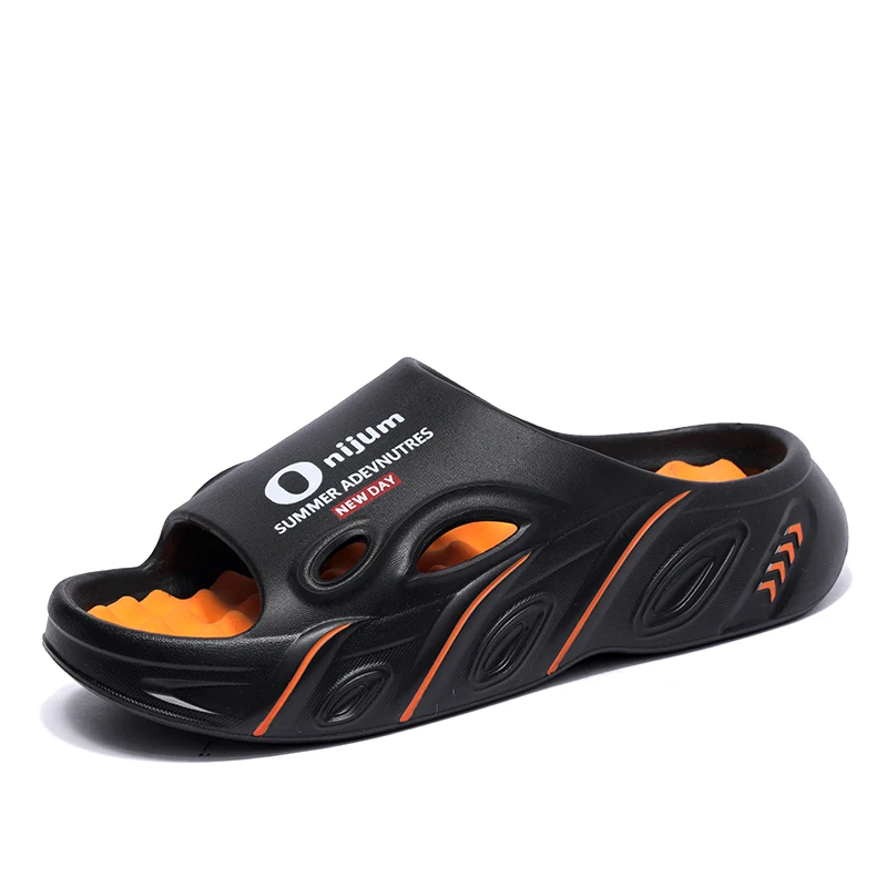 

Мужские летние пляжные сандалии унисекс, повседневные садовые сабо, уличные сандалии с широким носком для женщин, нескользящие домашние тапочки для душа