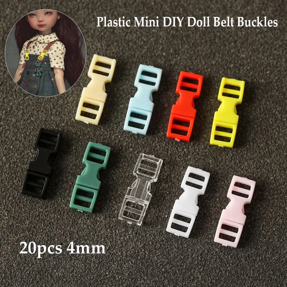 DIY Buckles Pulseira Webbing Buckles, Handmade Mochila Botão, Boneca Sacos, Mini Dog Collar Strap, 4mm, 20Pcs