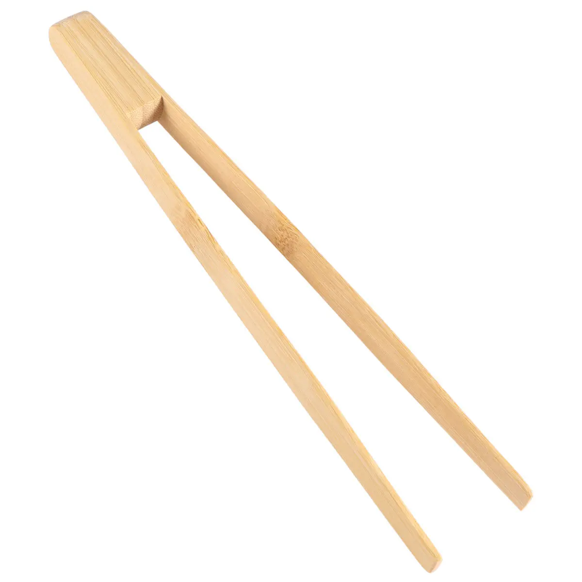 Bamboo Toaster Kitchen Tongs Long Lightweight Non-Scratch Handle for Cooking Baking Grilling Toast Bbq Bamboo Tongs