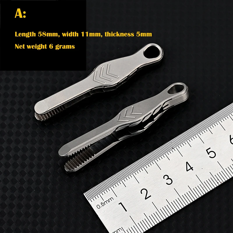 TC4 Titanium Alloy Tweezers Pick Up Clamping EDC Multipurpose Gadget Professional Outdoor Tool  Bottle Opener Crowbar