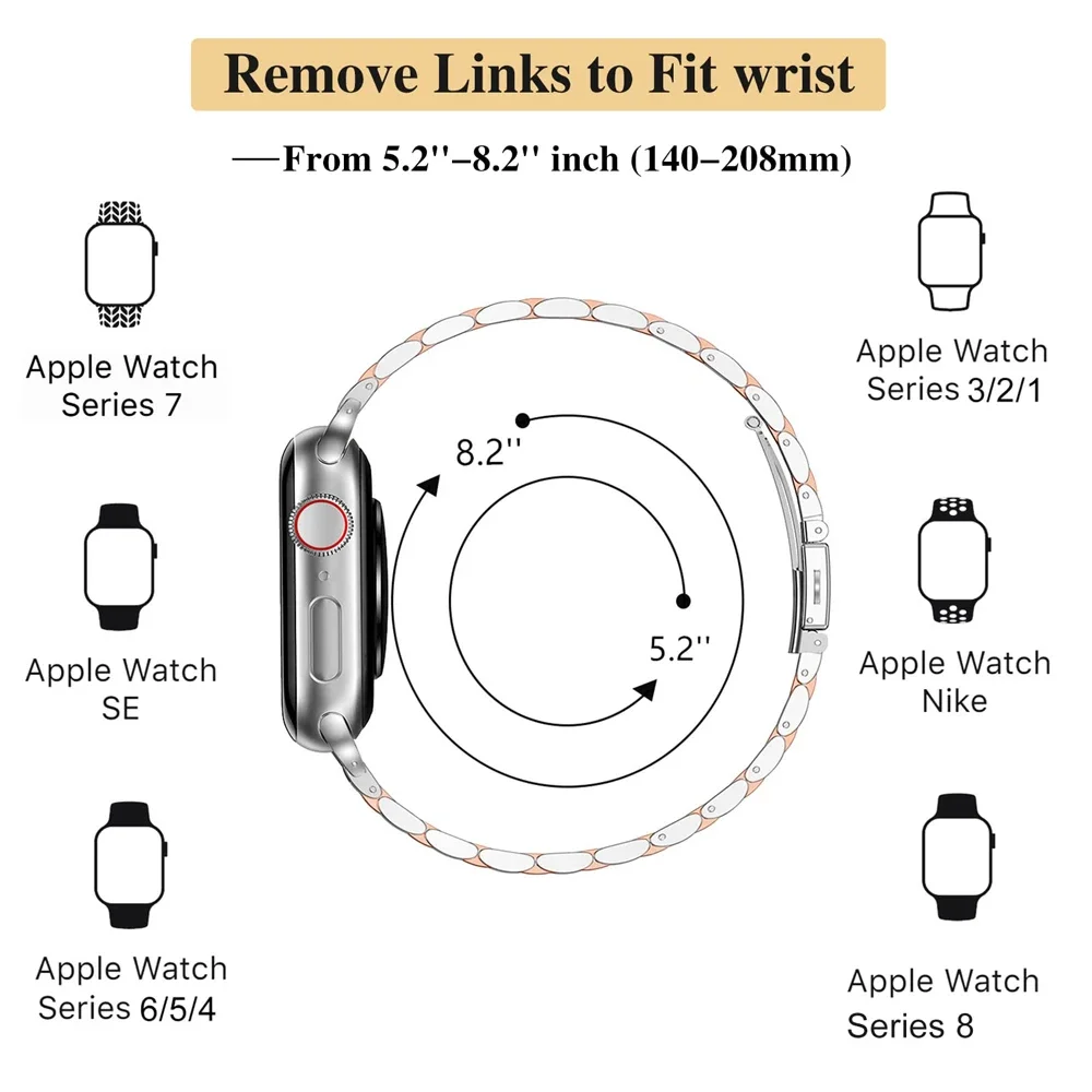Slim Bracelet For Apple Watch 10 46mm Strap Women Watchband For Iwatch 10 9 Ultra 49mm 38/40mm Stainless Steel Band Lady Correa