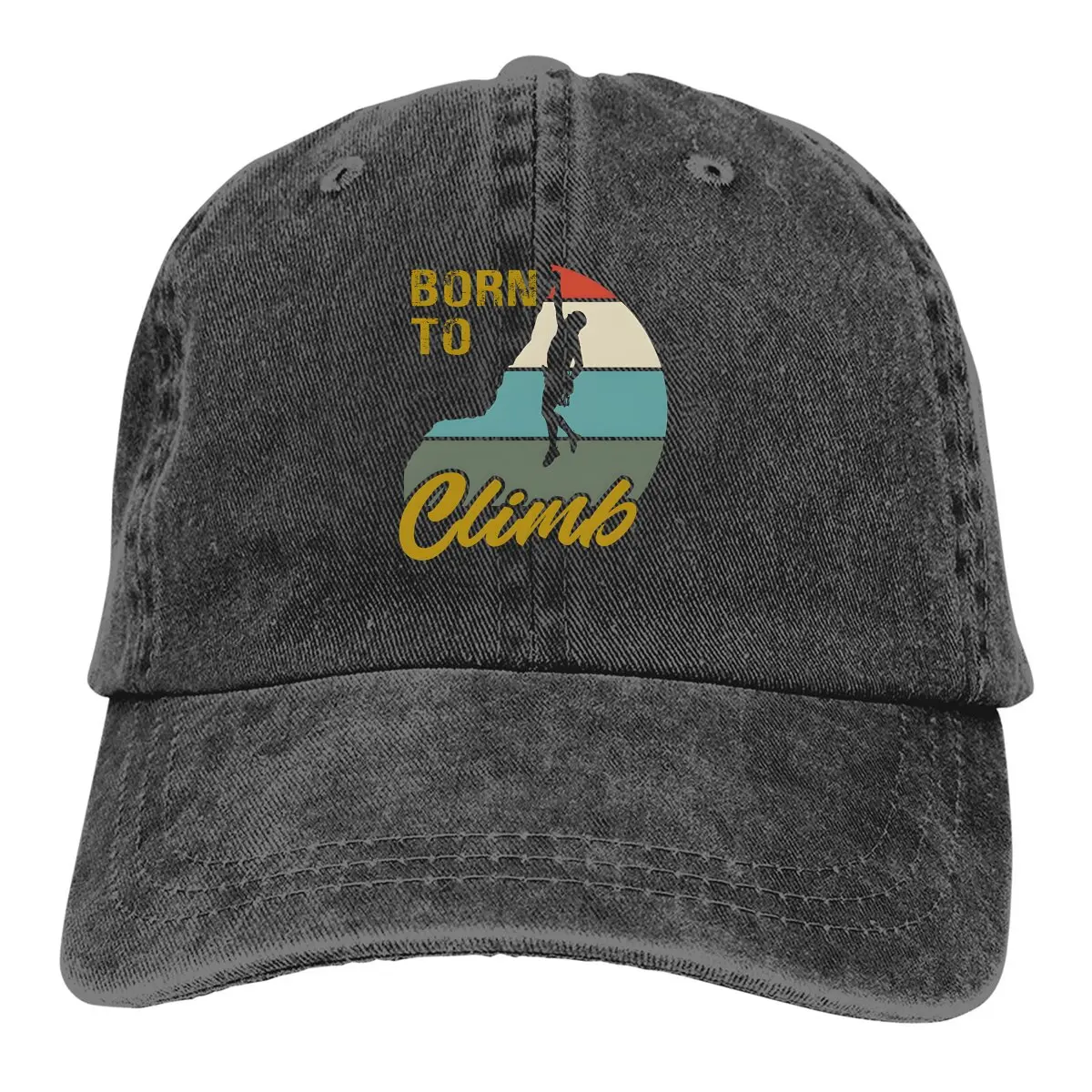 

Pure Color Cowboy Hats Born To Climb Sunset Women's Hat Sun Visor Baseball Caps Mountain Climber Peaked Trucker Dad Hat