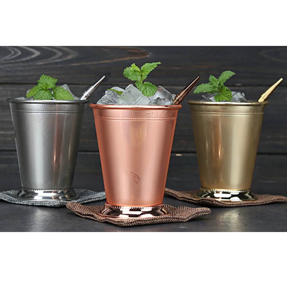 

400 Ml Cocktail Glasses Drinking Mug Cup Toasting Crimping Stainless Steel Beverage