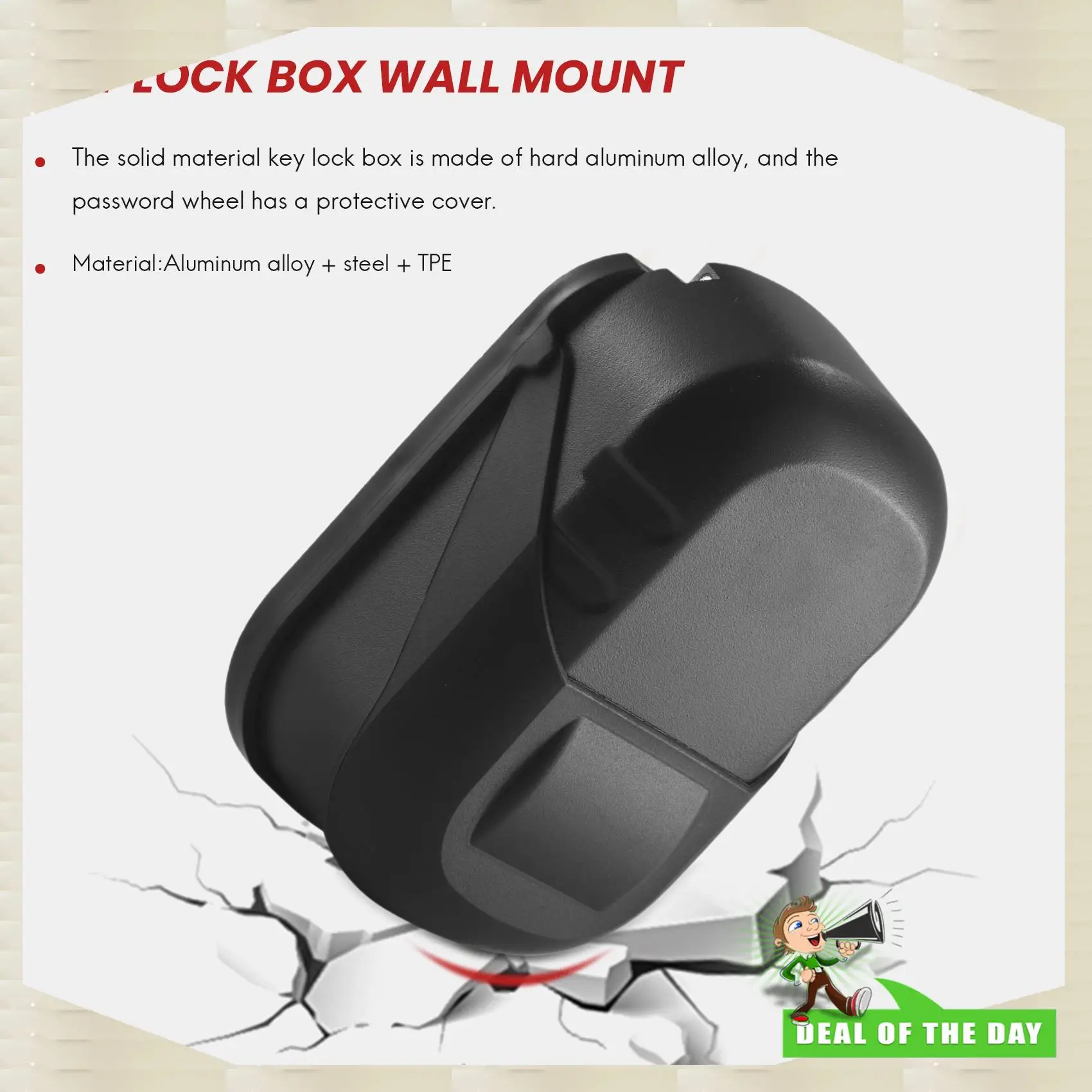 24-Hour Delivery Key Lock Box Wall Mount 4 Digit Combination Weatherproof Key Storage Lock Box, Large Capacity Security Combo Lo