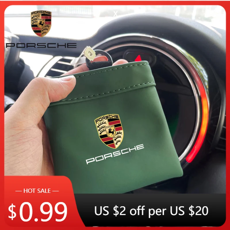 

Наклейка на автомобиль для Porsche Cayman, Cayenne, 911, Macan, органайзер для вентиляционного отверстия, карман для телефона, сумка для хранения очков, карт и ключей для Porsche Cayenne