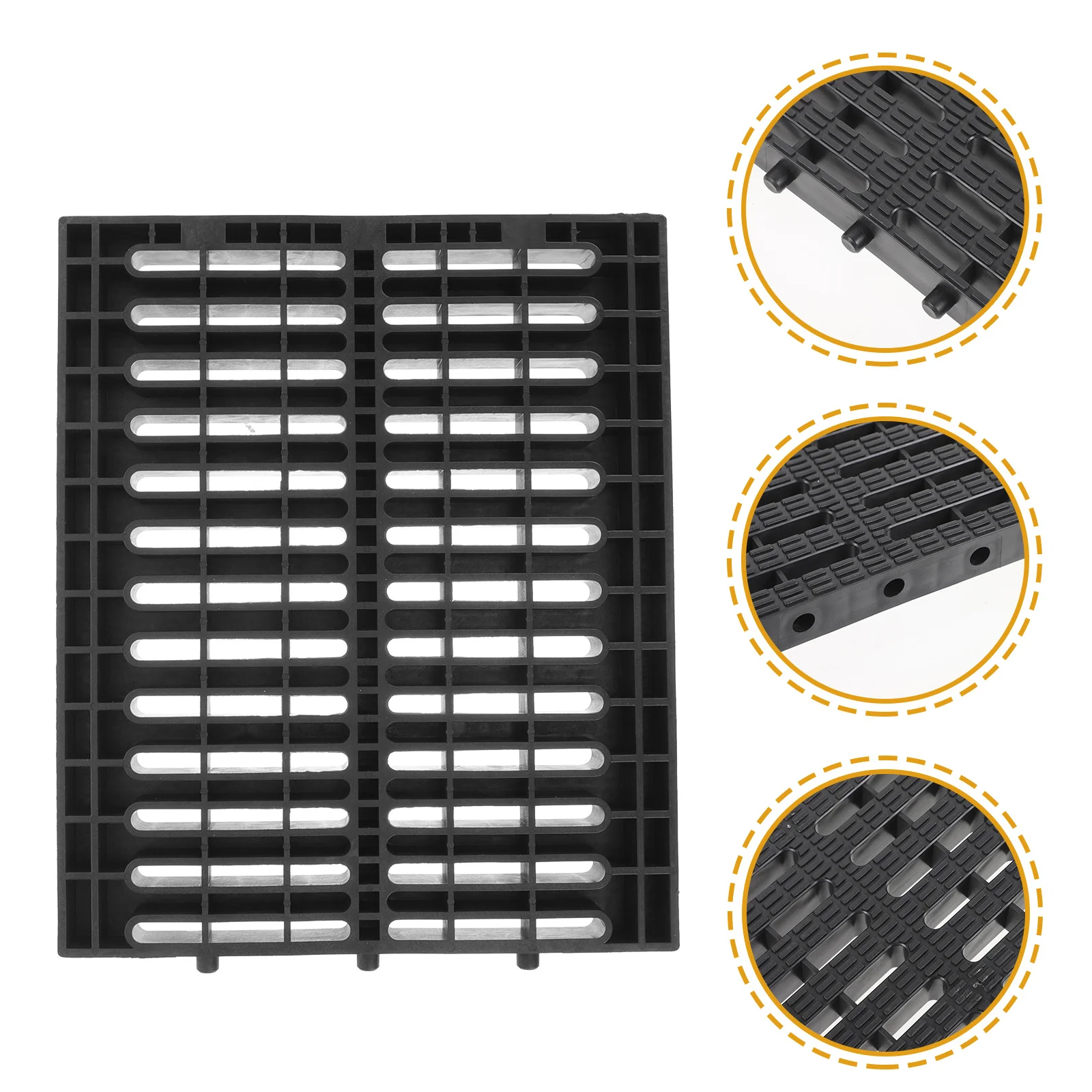 

Sewer Drain Grate Plastic Drain Cover Sturdy Outdoor Drainage Grate for Kitchen Garage Basement Trench System Drainage Grates