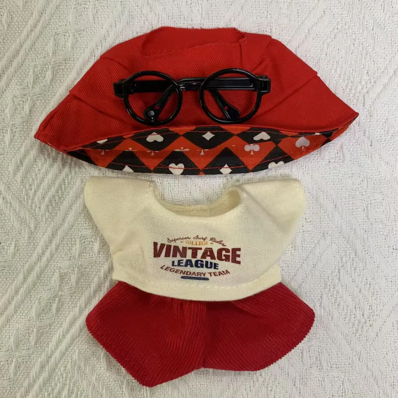 For 17cm Mini Plush Labubu Fashion Clothing Set For Labubu Clothes Pants Hat Headwear Clothing Accessories