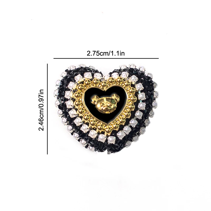 New DIY Big Heart Mobile Phone Chain Pendant Heavy Stick Diamond Wrap Diamond Fashion Accessories