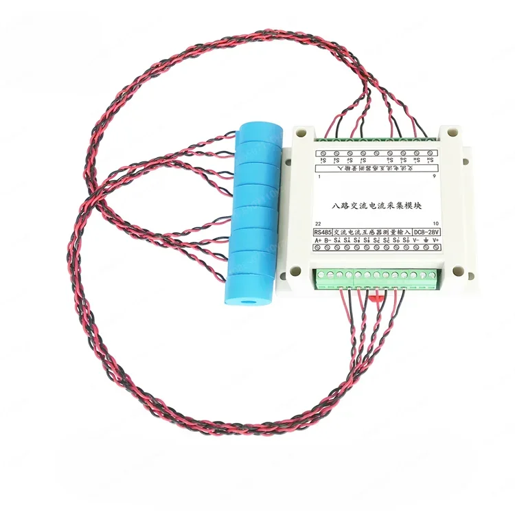 

Multi-channel 8-channel AC Current Frequency Measurement Acquisition Detection Module RS485 Sensor Transmitter MODBUS-RTU