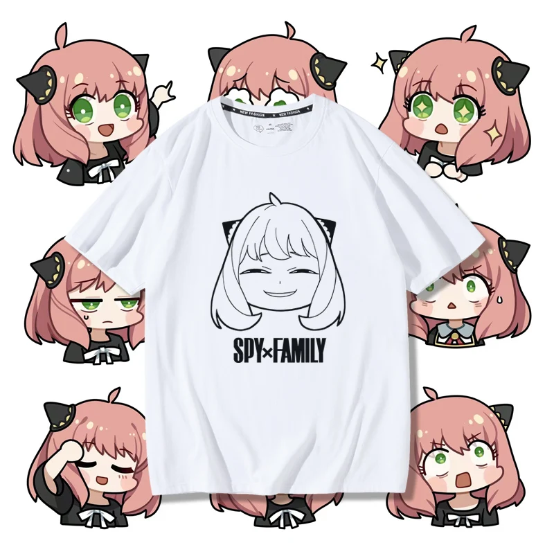 

Spy Pretend Play T-shirt - Ania Cartoon Emoticon Pack - Cute Characters - Anime Male-Female Couple - Summer Short Sleeve Trend