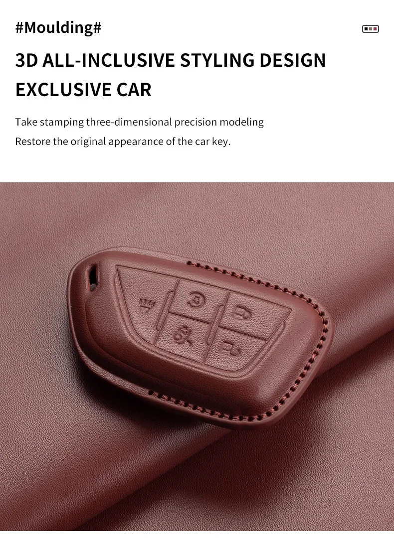 Leder Auto Schlüssel etui Abdeckung für Cadillac ct4 ct5 ats ct6 cts dts xt5 escalade esv srx sts xts xt4 28t elr Autos chl üssel Zubehör – Detail 7