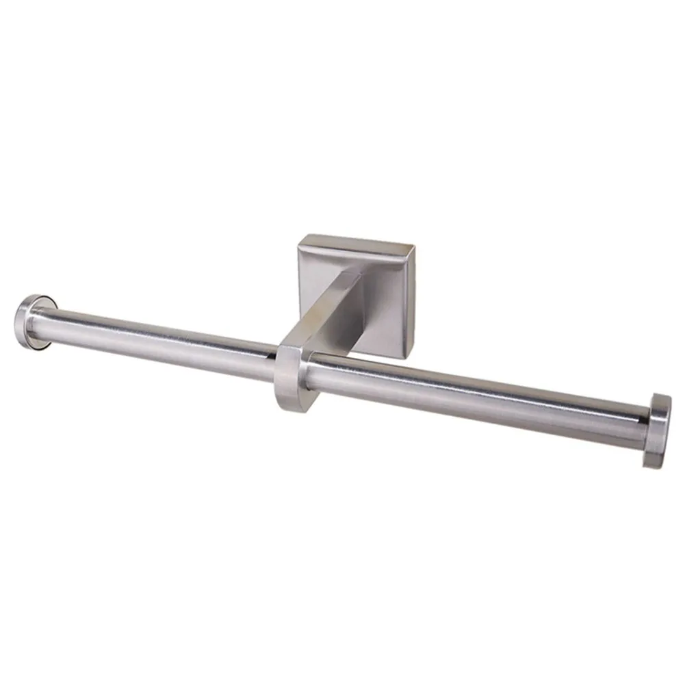 Stainless Steel Toilet Roll Holder Double Ring Toilet Paper Holder Wall Bathroom Accessories Set Bath Hardware