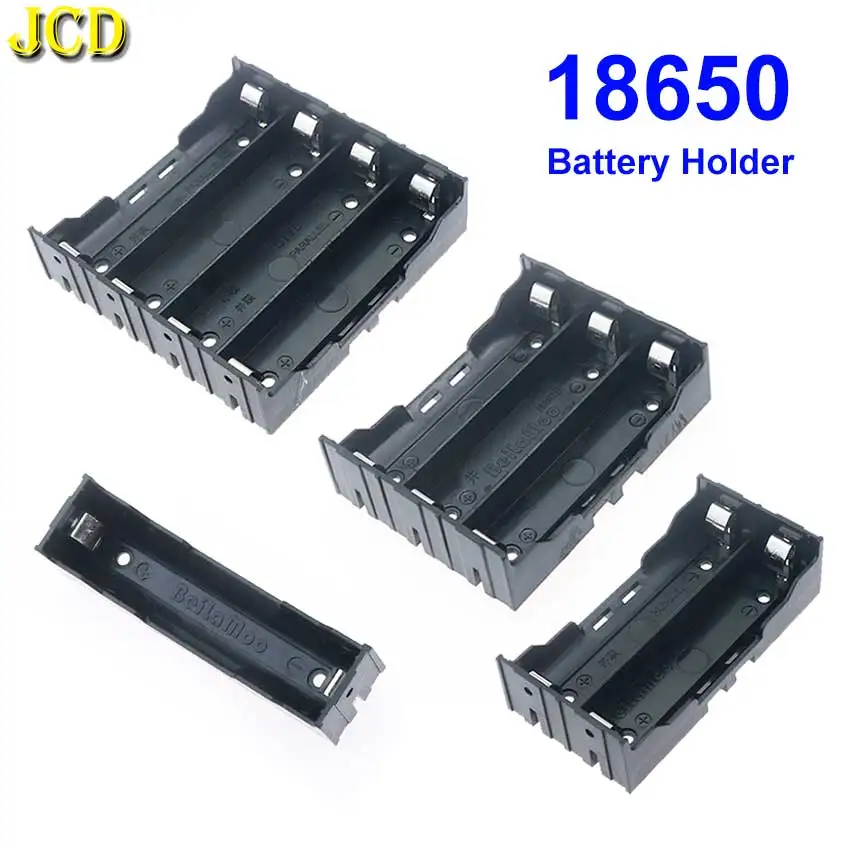 JCD 1pcs 18650 Power Bank Cases 1X 2X 3X 4X 18650 Battery Holder Storage Box 1 2 3 4 Slot Batteries Container With Hard Pin