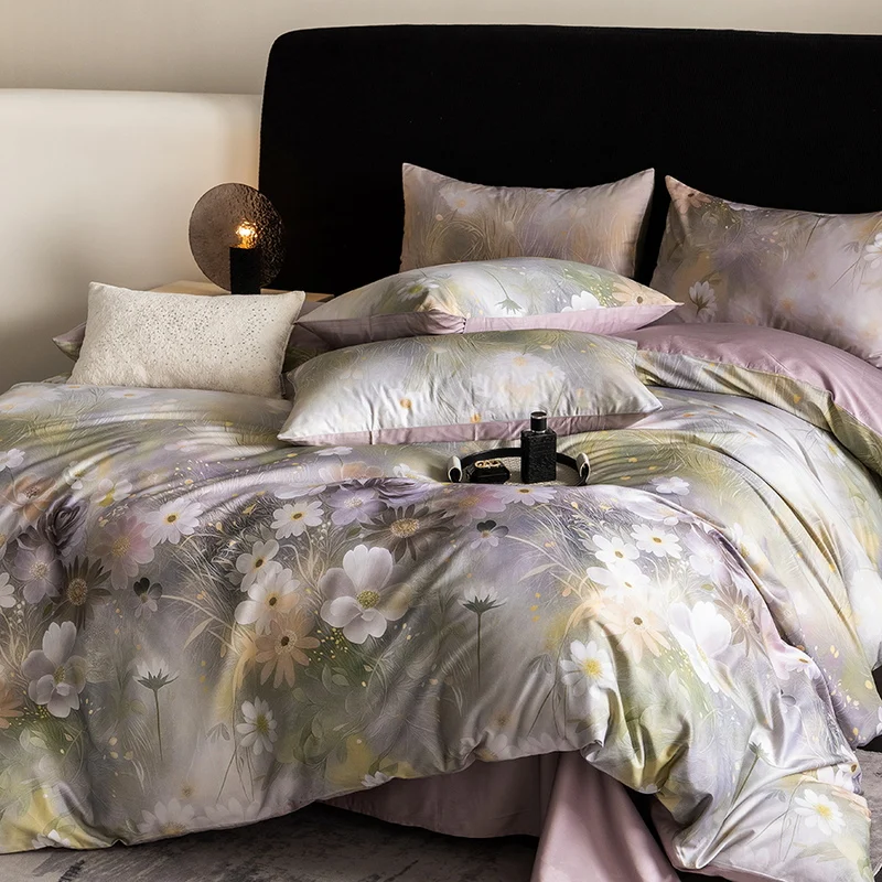 2025 New Luxury 100% All - Cotton Bedding Sets, Long - Staple Cotton, Digital Print, for 1.8m Bed