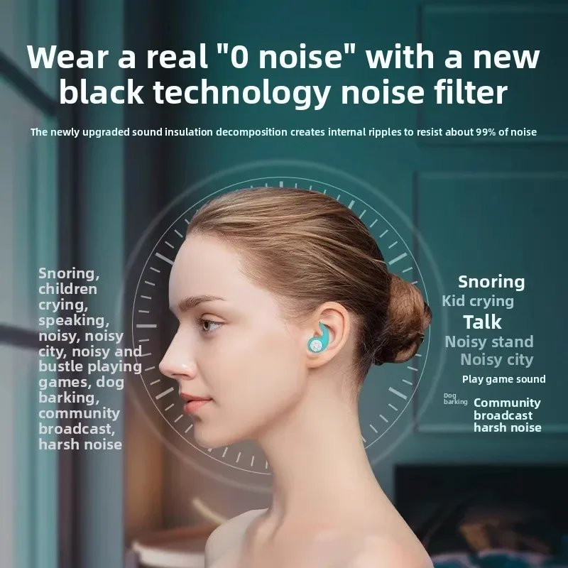 ที่อุดหูซิลิโคนแบบมืออาชีพ กันน้ำ กันเสียง ลดเสียงรบกวนได้สามชั้น สวมใส่สบาย เหมาะสำหรับช่วยการนอนหลับ ว่ายน้ำ