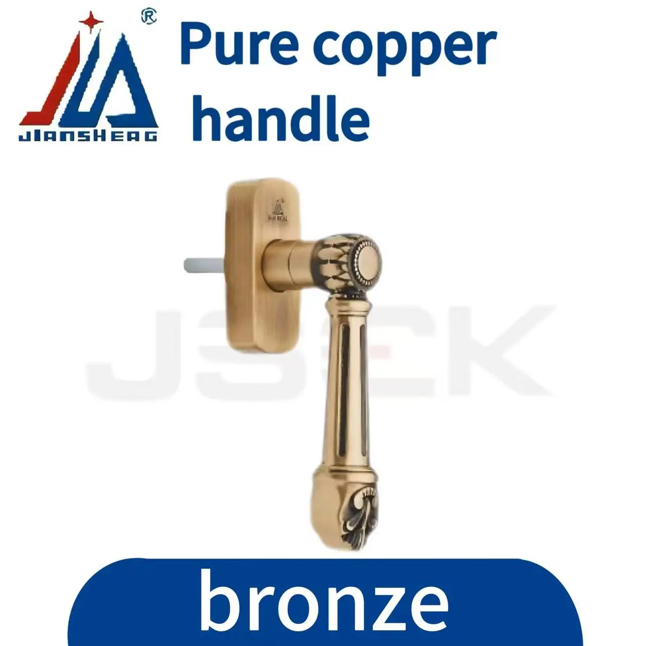Elegant European-Style Pure Copper Brass Handle for Aluminum Window and Door