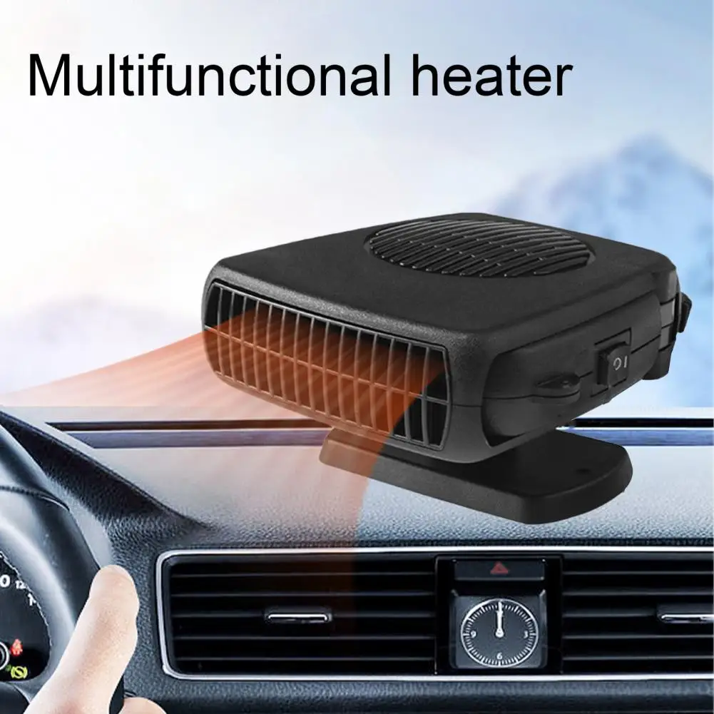 

Car Heater with External Handle Portable 12v/24v Car Heater Defogger 150w Fast Heating Fan with Ignitor Plug for Automobile