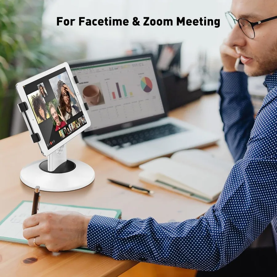 AboveTEK Quiosco al dettaglio Supporto per iPad Supporto per tablet POS commerciale rotante a 360 gradi Adatto a 613 schermi iPad mini ProBusiness Tablet girevole